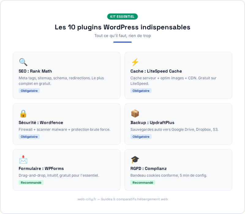 Les 10 plugins WordPress indispensables - web-city.fr