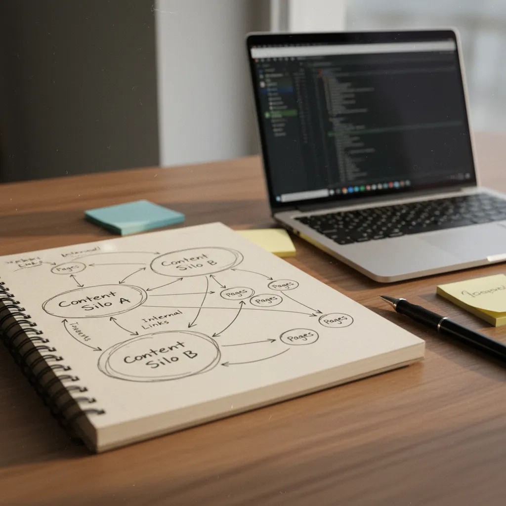 Planification de la stratégie de maillage interne en silos thématiques