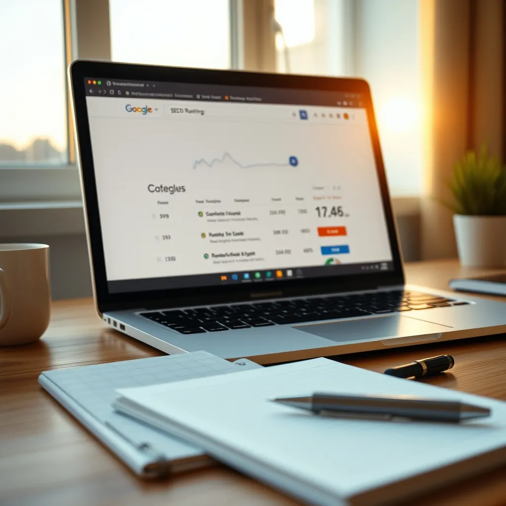 Analyse des résultats de recherche Google pour évaluer le positionnement d'un site web