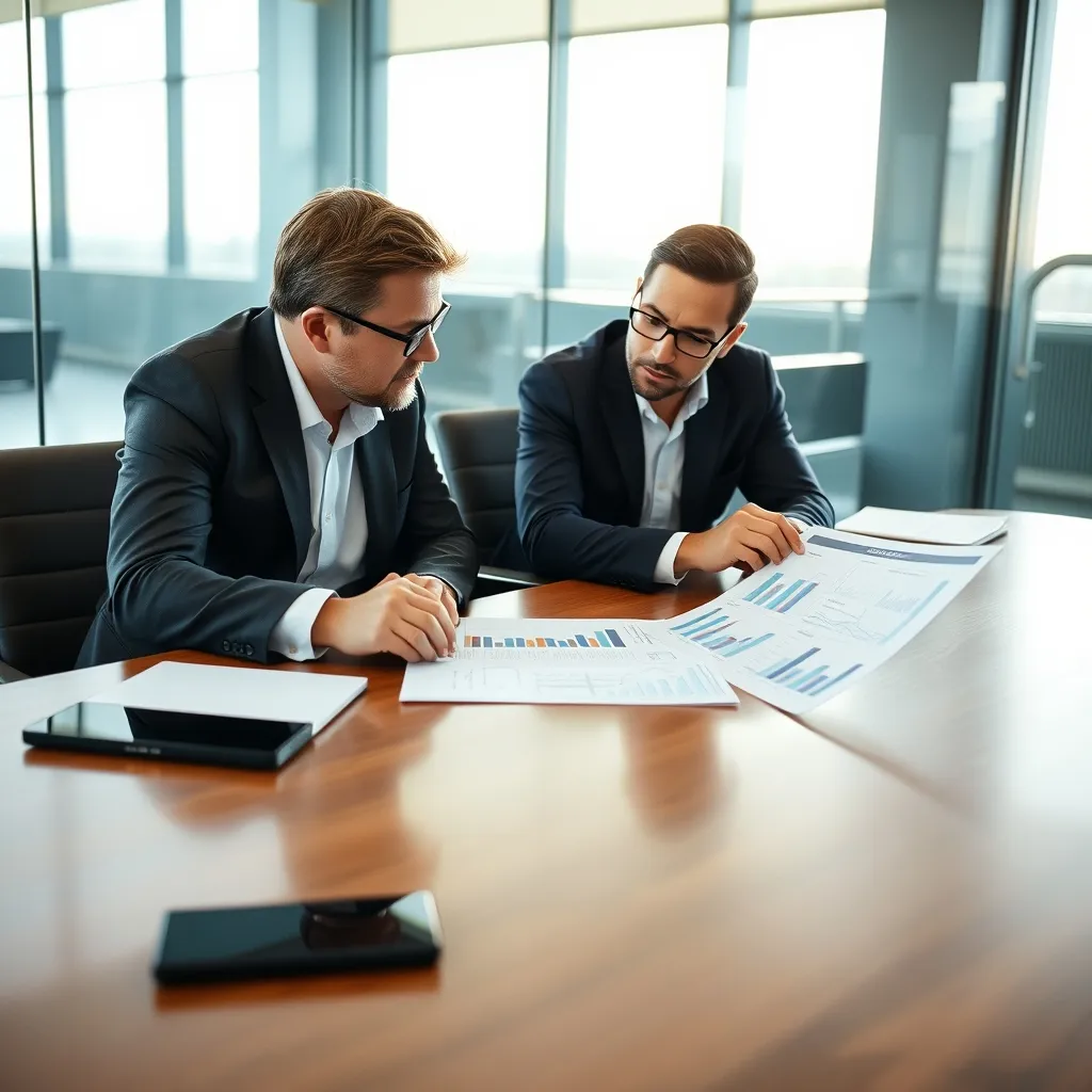 Réunion entre un client et son agence SEO pour présenter les résultats mensuels du référencement