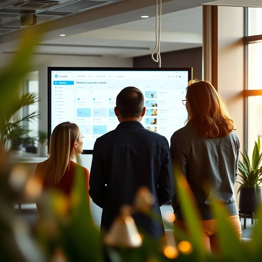 Une équipe commerciale utilisant un CRM pour suivre son pipeline de ventes