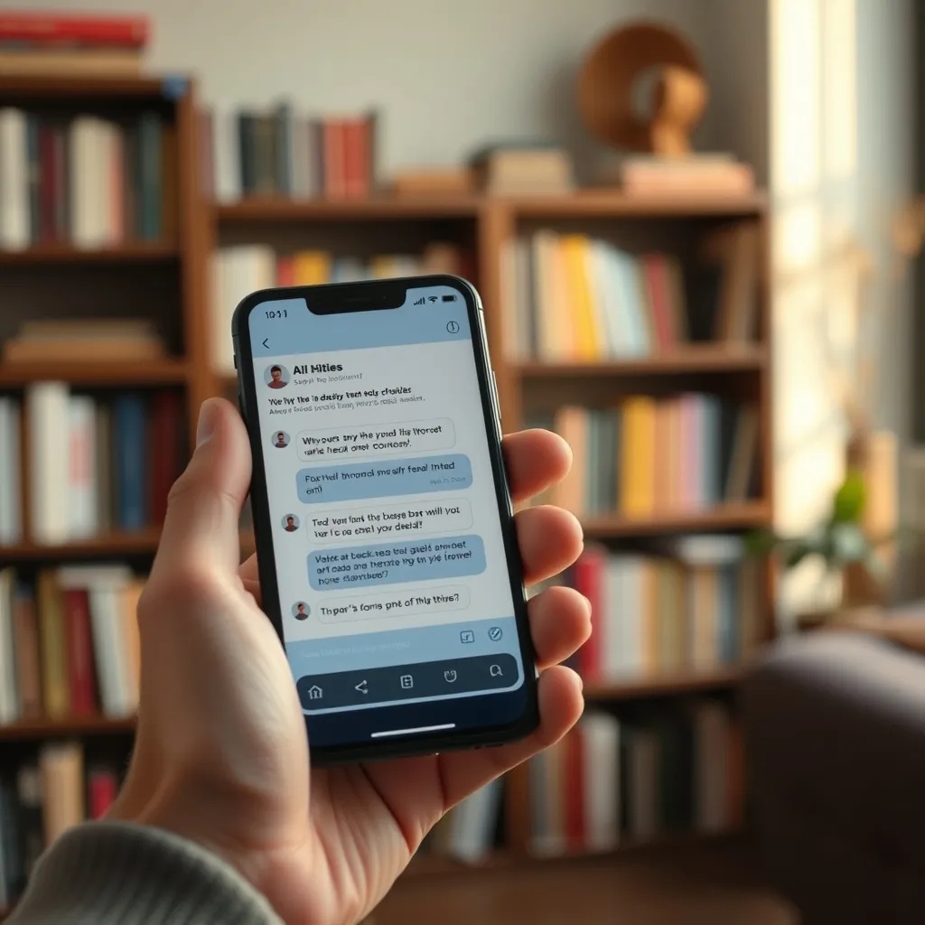 Utilisation d'une IA conversationnelle sur smartphone au quotidien