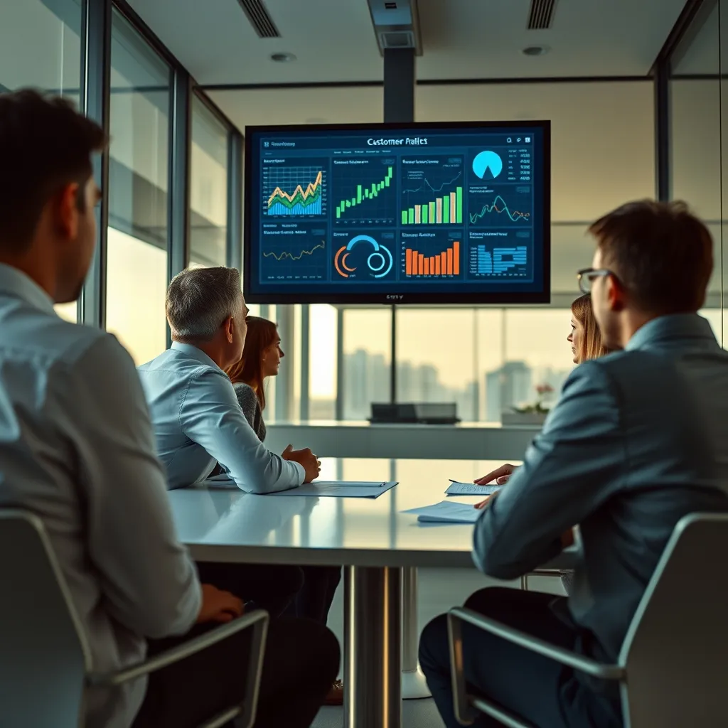 Une équipe commerciale analyse les données clients sur son CRM collaboratif