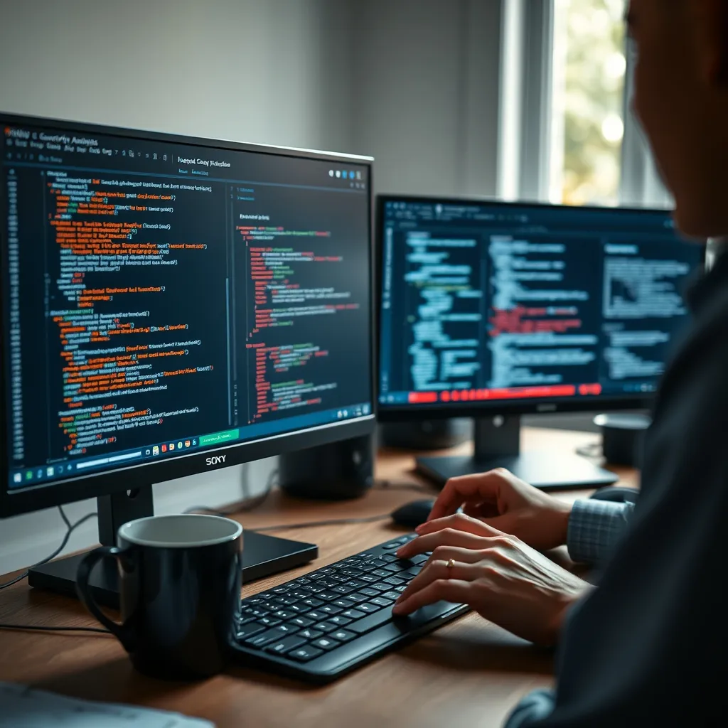 Un analyste cybersécurité examine des alertes de sécurité assistées par intelligence artificielle