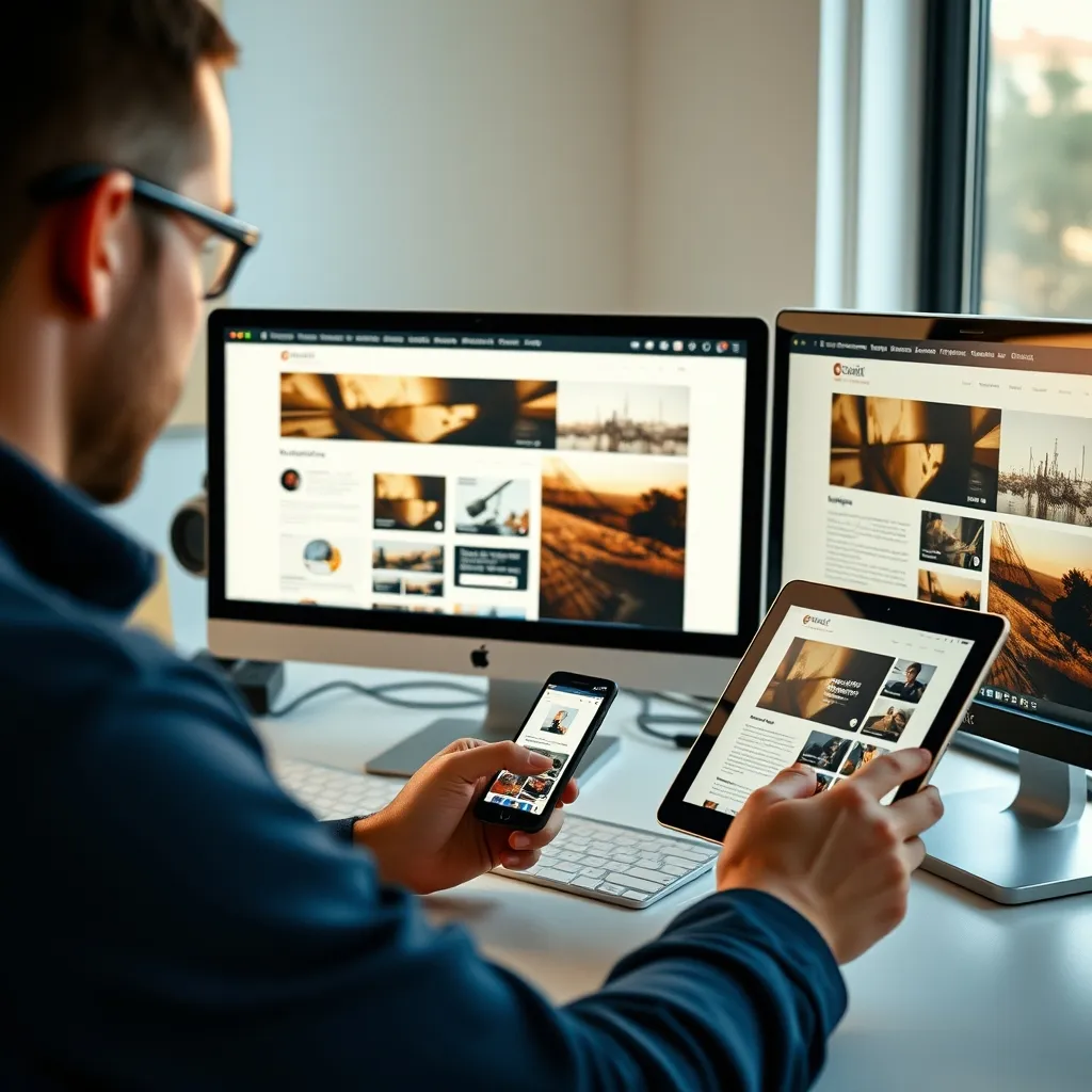 Les tests sur différents appareils garantissent la qualité du site avant sa mise en production