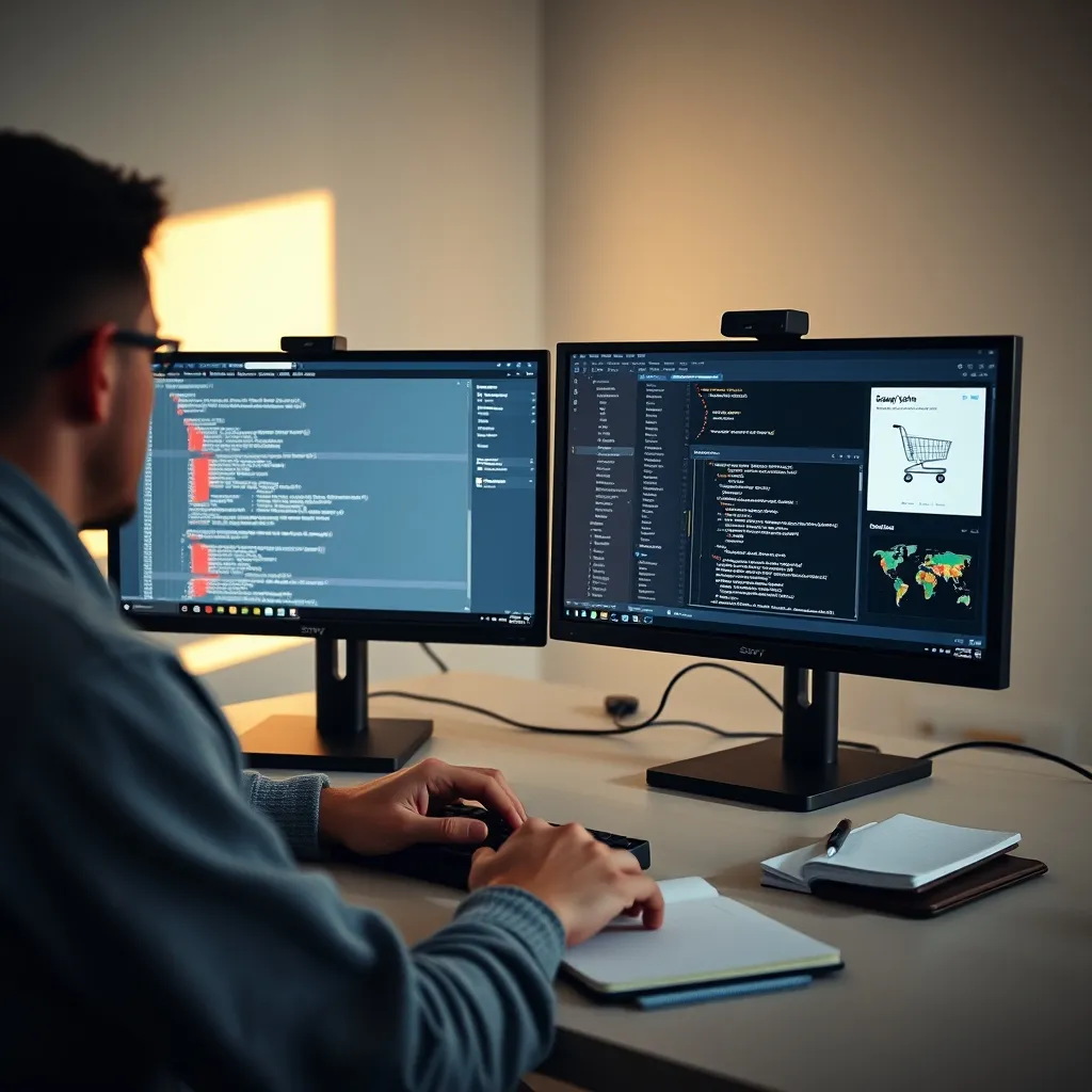 Développement et configuration d'une boutique e-commerce sur double écran