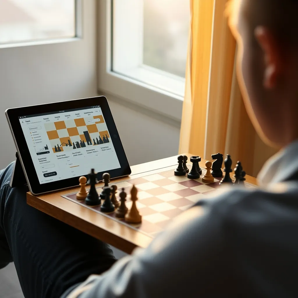 Analyse d'une partie d'échecs assistée par intelligence artificielle sur tablette