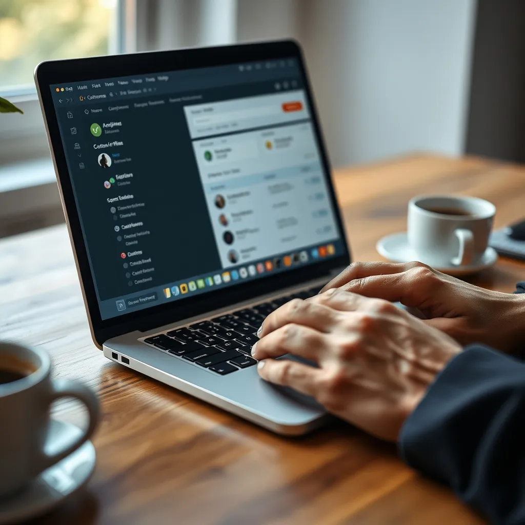 Saisie de données clients dans un CRM SaaS depuis un poste de travail