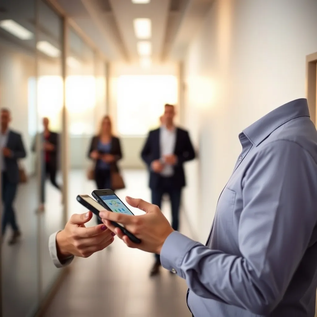 Consultation du CRM SaaS en mobilité depuis un smartphone professionnel