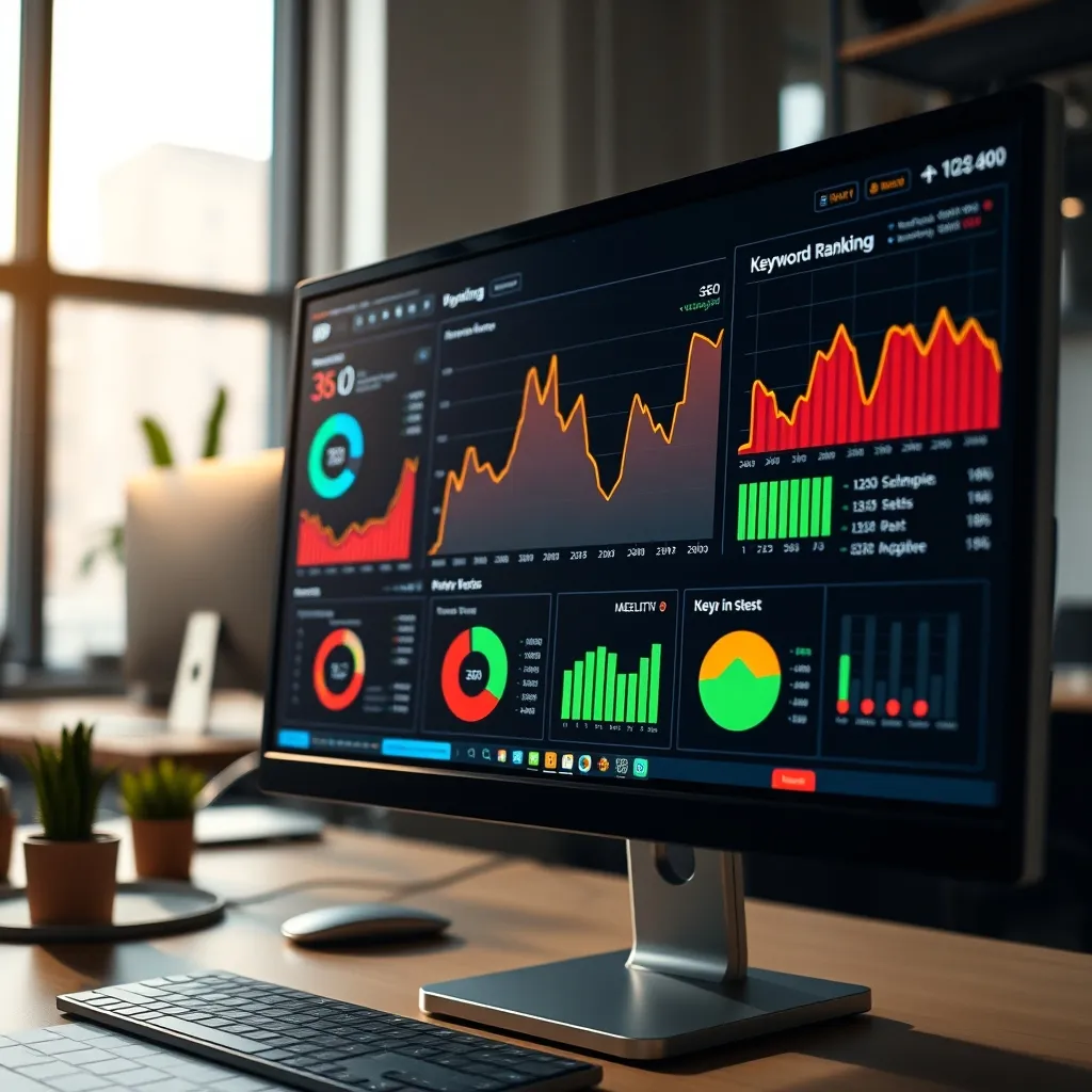 Analyse des performances SEO avec un plugin WordPress affichant les métriques de positionnement