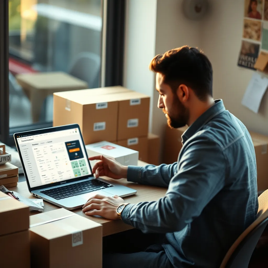 Préparation de commandes pour une boutique en ligne en pleine croissance