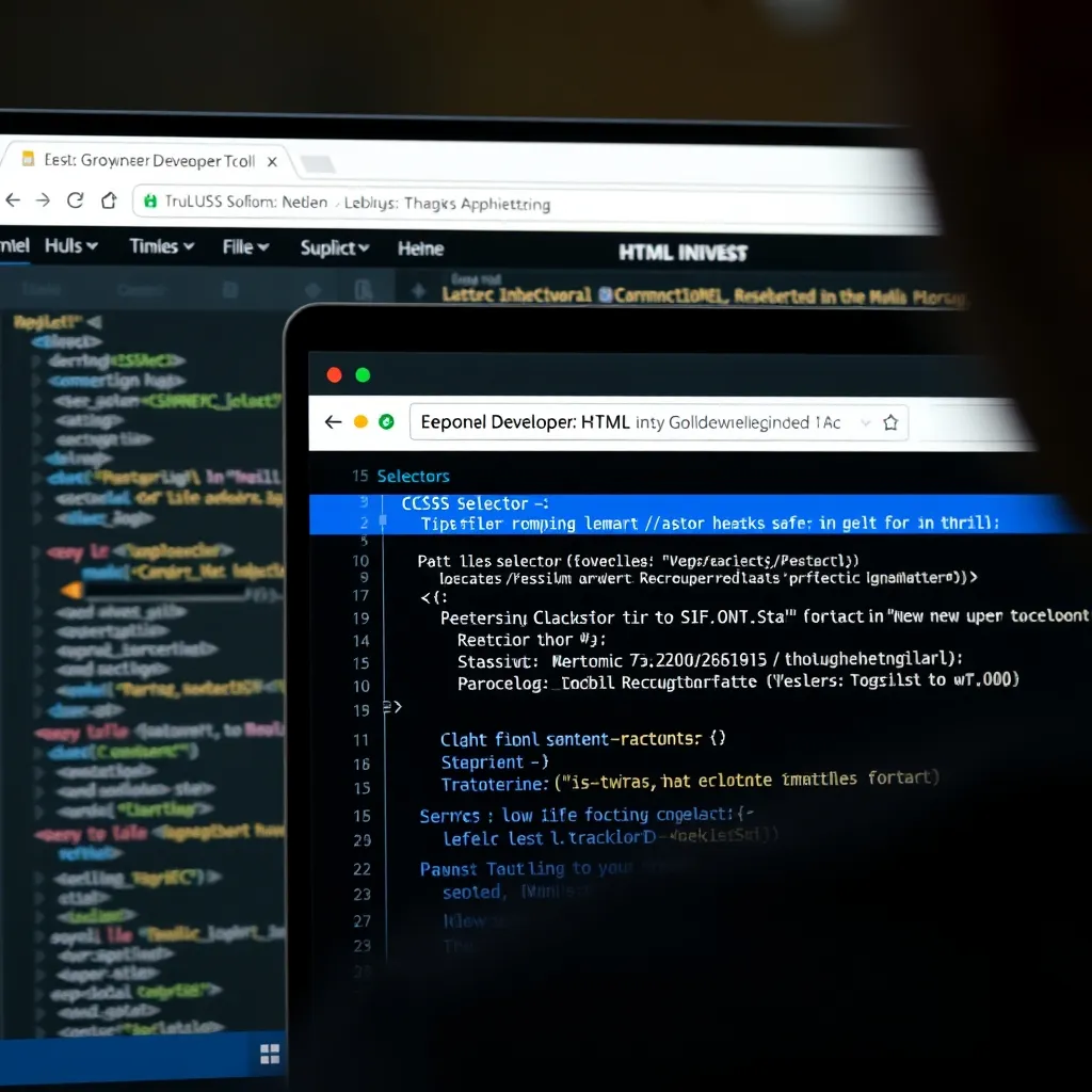 Inspection du code HTML d'un site cible avec les outils de développement du navigateur