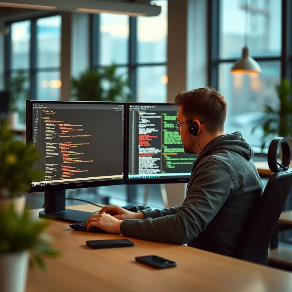 Développeur freelance travaillant sur la création d'une boutique Shopify