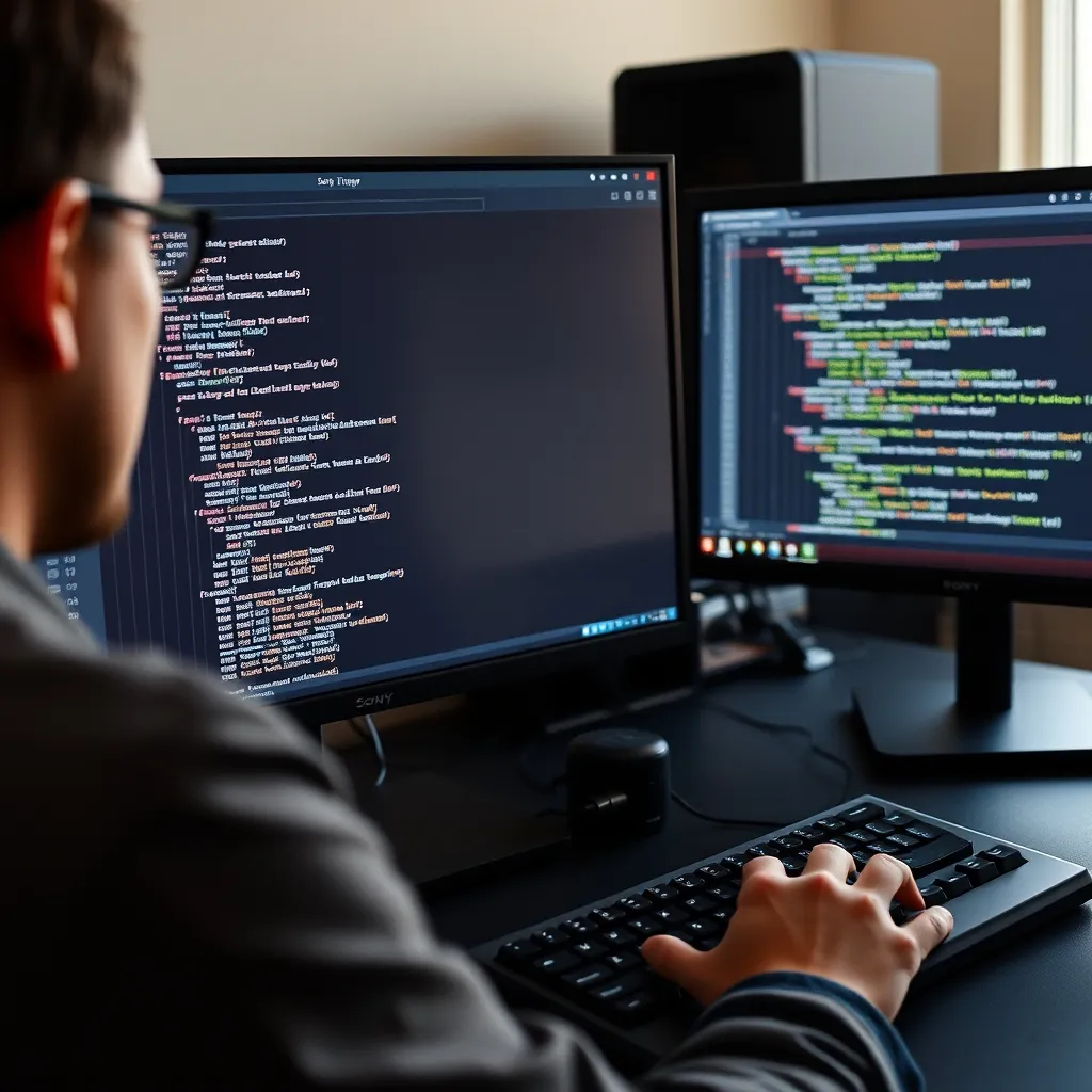 Un développeur configure un script Python pour automatiser l'extraction de profils LinkedIn